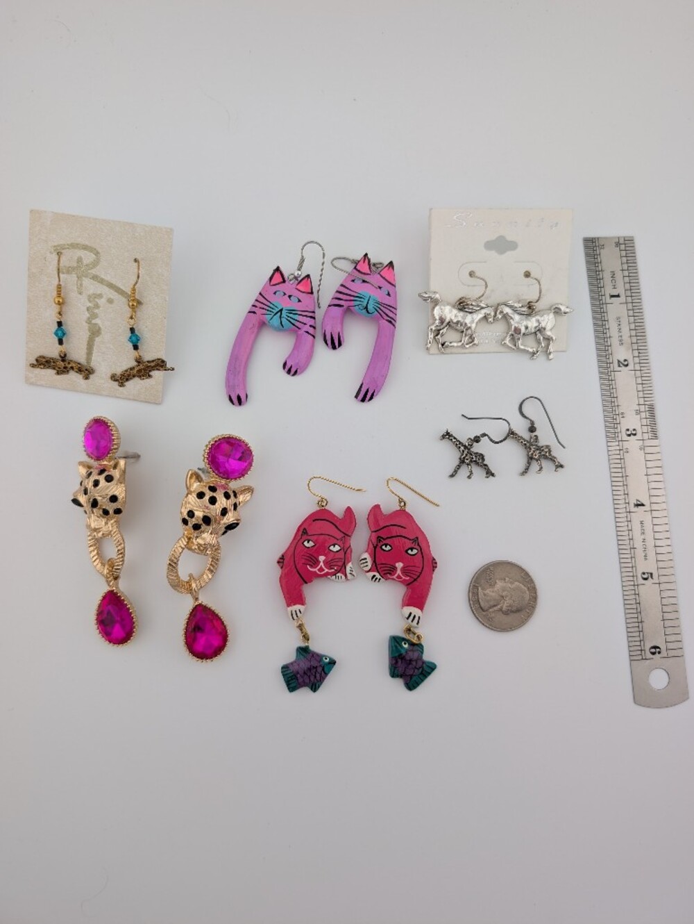 Jewelry Lot #64 - Animal Earrings - Vintage & Modern - Estate Jewelry Bag - Picture 7 of 8